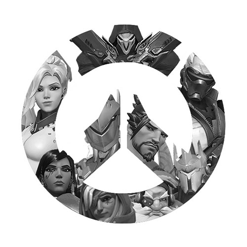 Overwatch Logo with heroes